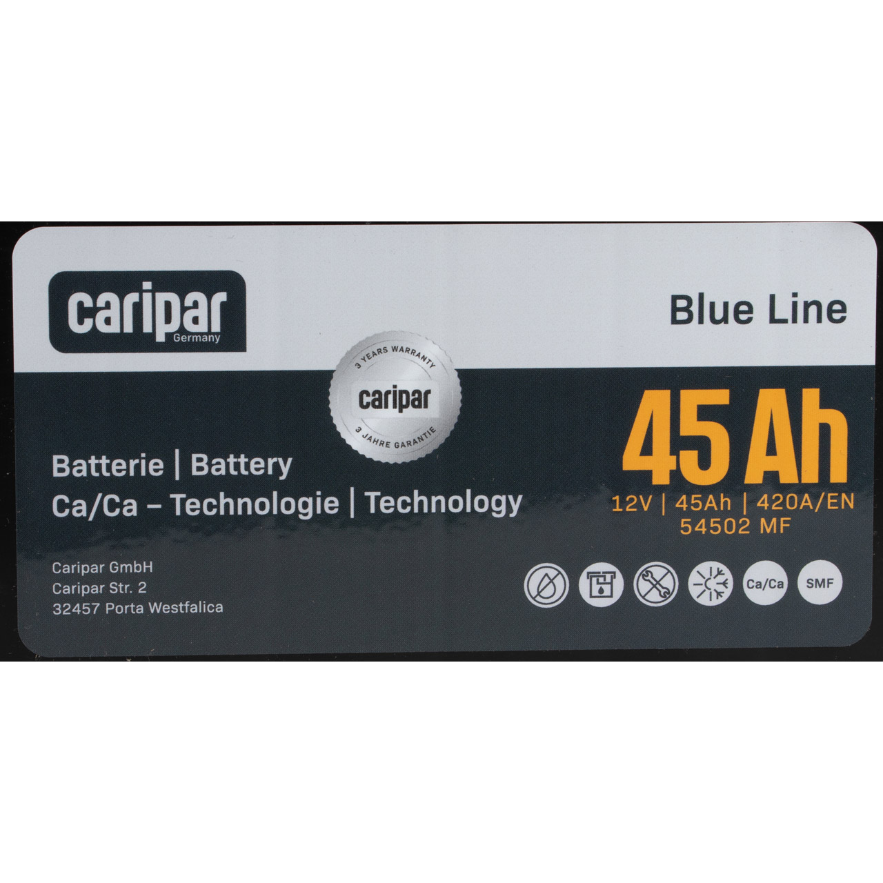 CARIPAR BLUE LINE PKW KFZ Autobatterie Starterbatterie 12V 50Ah 450A/EN B13  