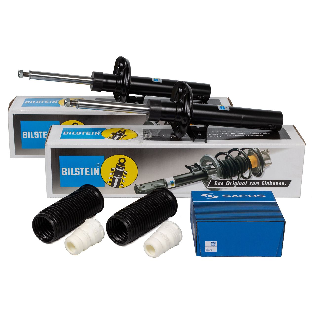 2x BILSTEIN B4 Stoßdämpfer + SACHS Staubschutz AUDI A3 8P VW Caddy 3 vorne