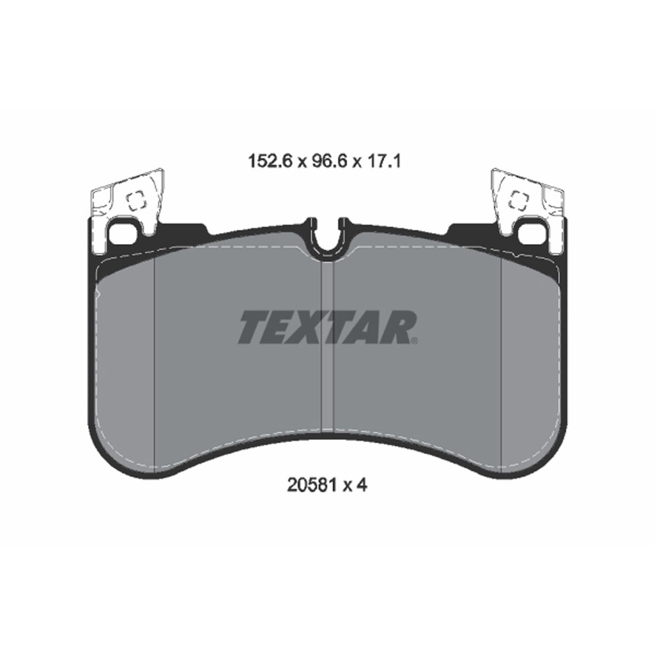 TEXTAR 2058101 Bremsbeläge LAND ROVER Range Rover 4 (L405) Sport 2 (L494) 19 Zoll vorne