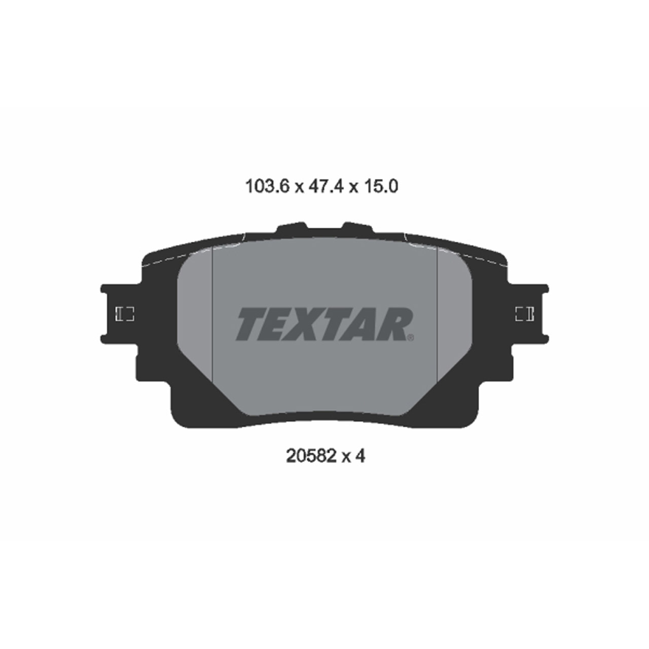 TEXTAR 2058201 Bremsbeläge SUZUKI Across (A5Z_) TOYOTA Rav 4 V (_A5_, _H5_) bZ4X hinten