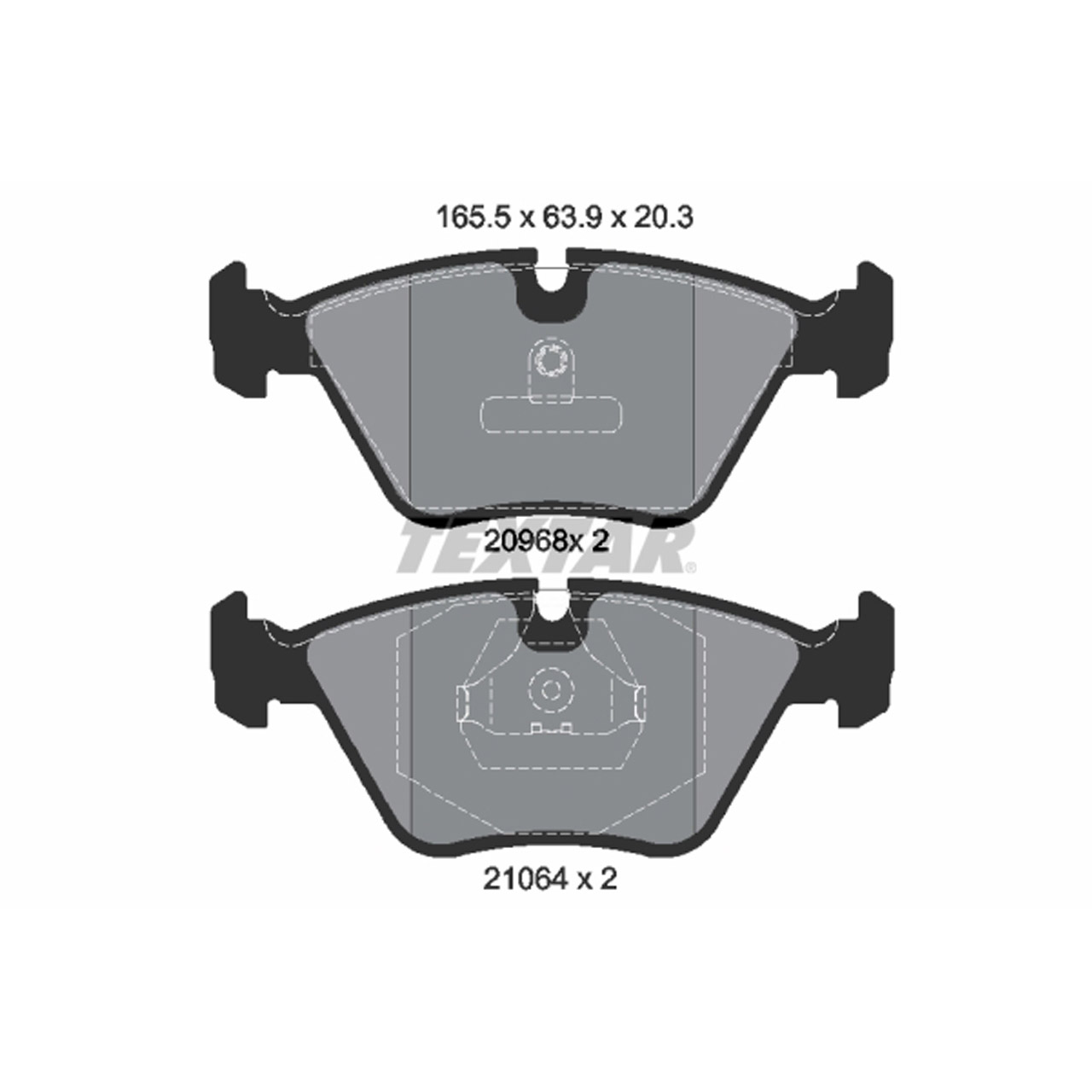 TEXTAR 2096801 Bremsbeläge BMW 5er E34 518-540i 524td 525td/tds 7er E32 730-750i vorne