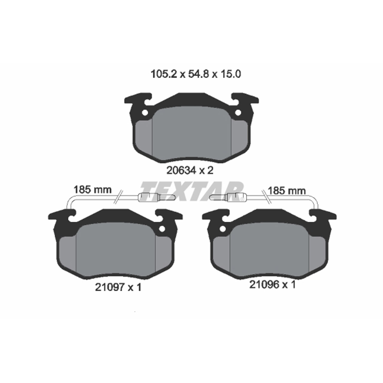 TEXTAR 2109601 Bremsbeläge + Warnkontaktsensor RENAULT Rapid Super 5 Twingo 1 vorne