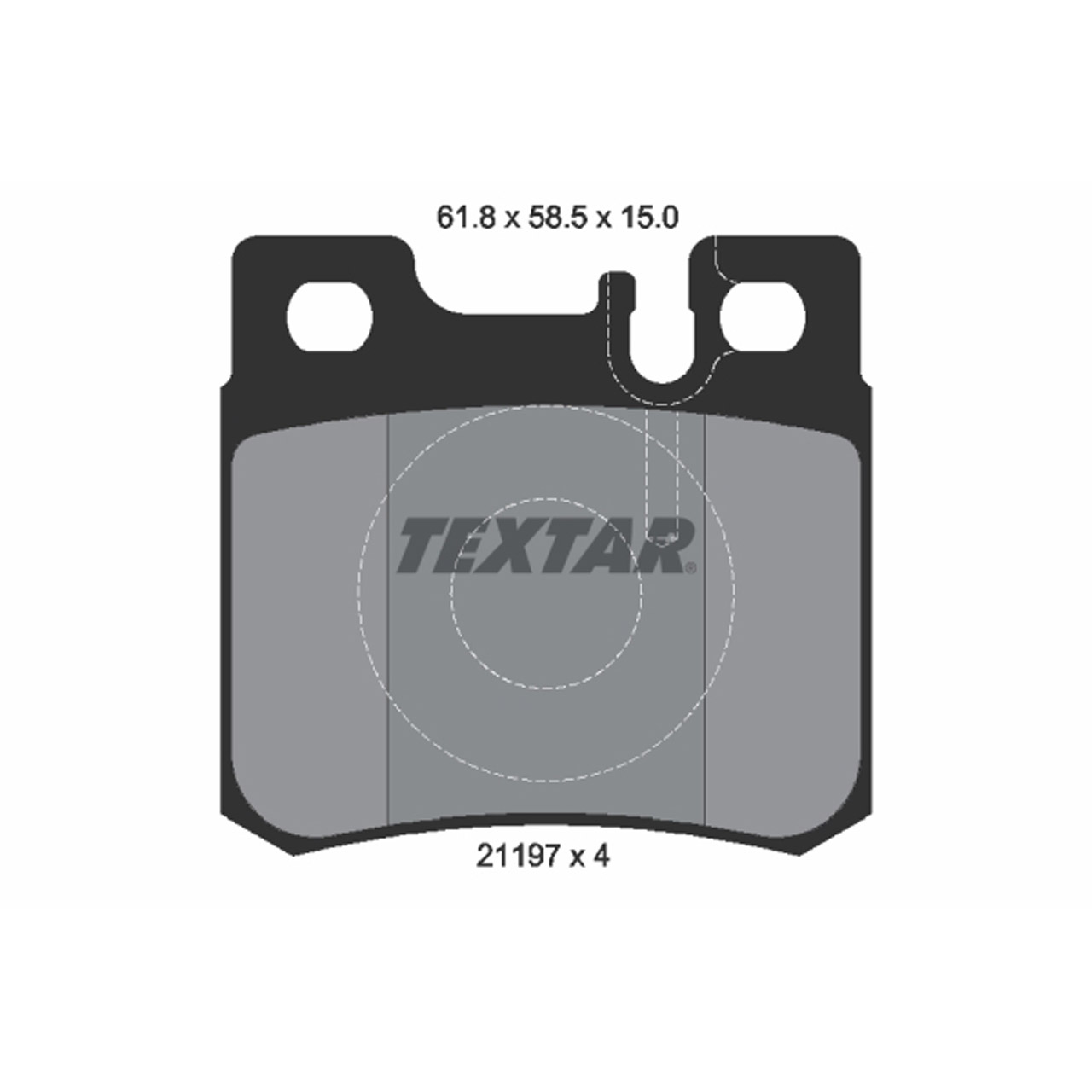 TEXTAR 2119701 Bremsbeläge Bremsklötze MERCEDES 190 W201 W202 W124 W210 R129 R170 hinten