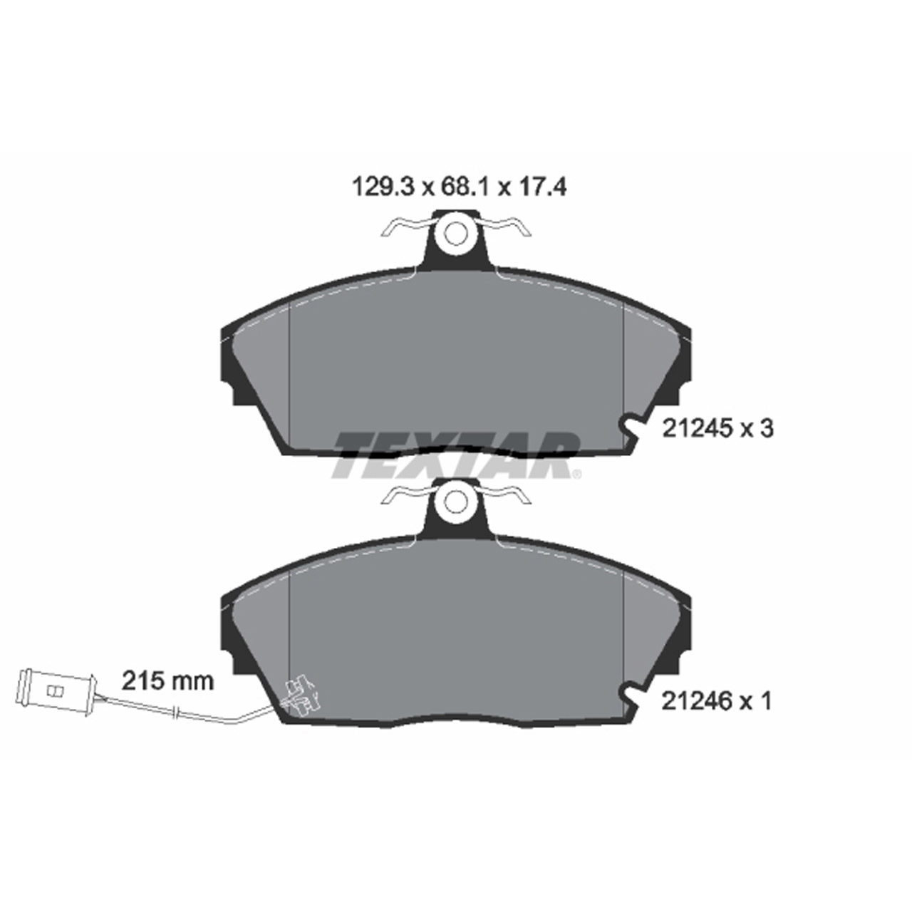 TEXTAR 2124501 Bremsbeläge + Warnkontaktsensor HONDA Legend 1 ROVER 800 (XS) vorne