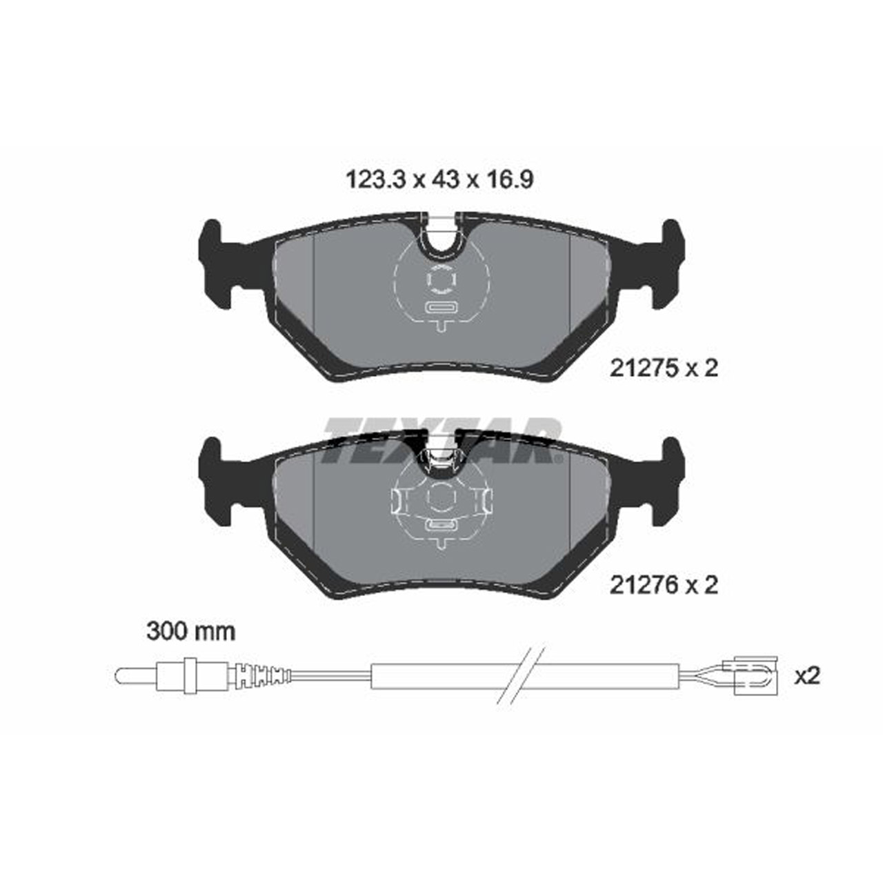 TEXTAR 2127501 Bremsbeläge + Warnsensor PSA Evasion 806 FIAT ULYSSE LANCIA ZETA hinten