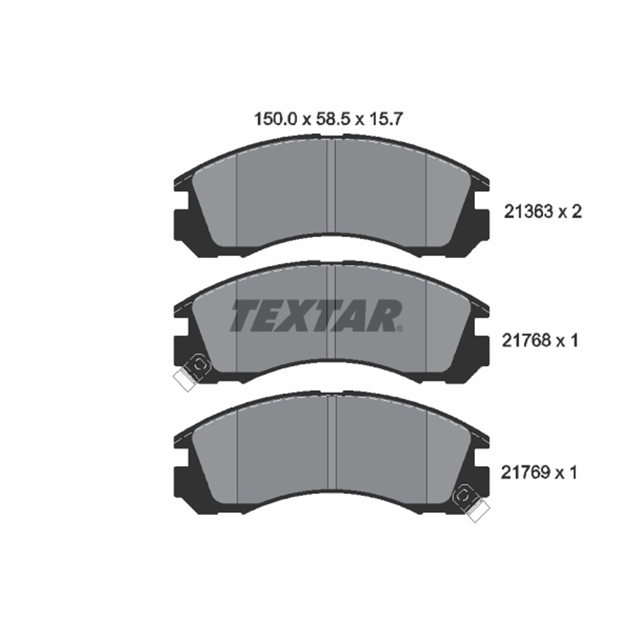 TEXTAR 2136301 Bremsbeläge MITSUBISHI Galant 7 8 L200 L400 Outlander 1 2 3 Pajero 2 vorne