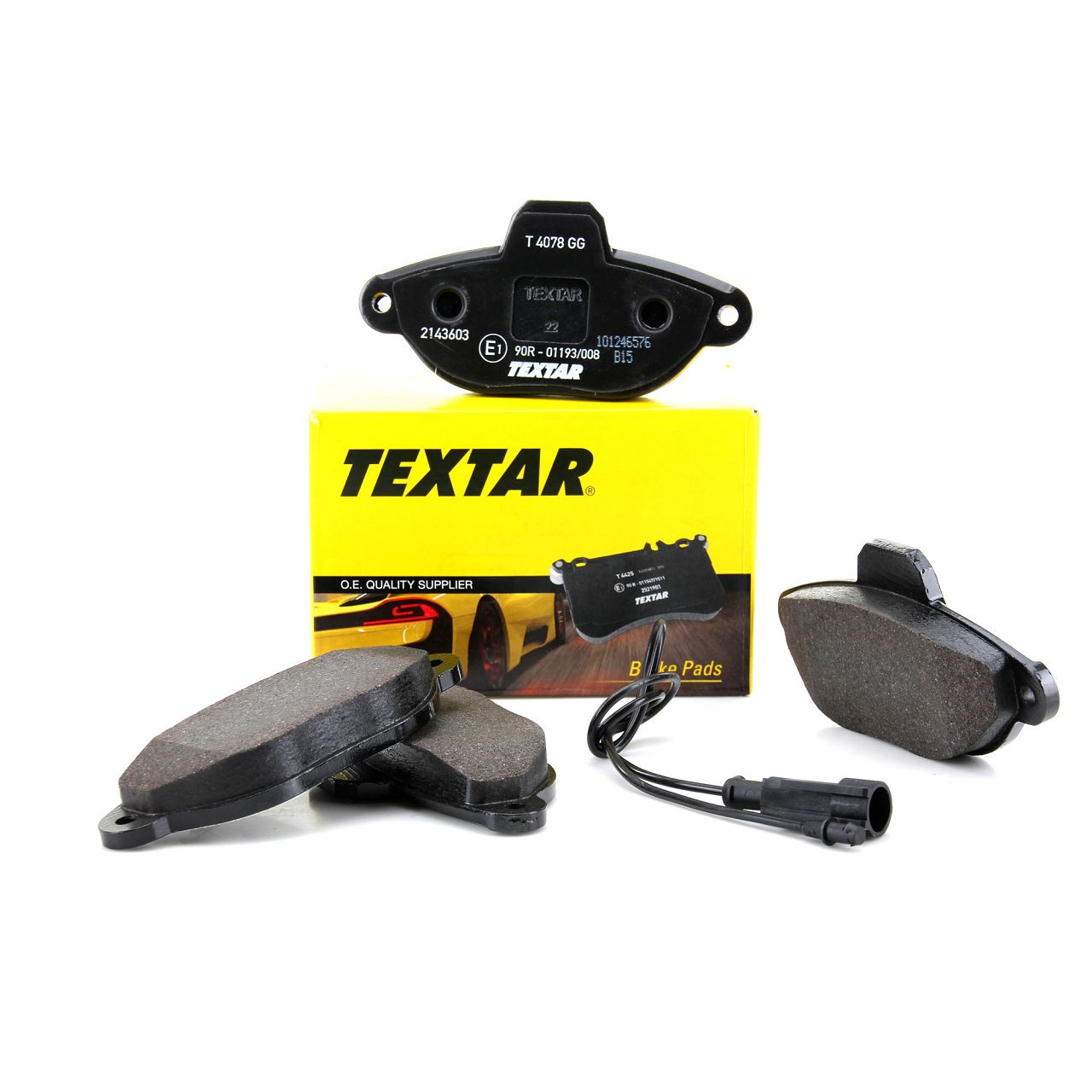 TEXTAR 2143603 Bremsbeläge + Sensor FIAT Punto (176 188) Lancia Y (840A) vorne
