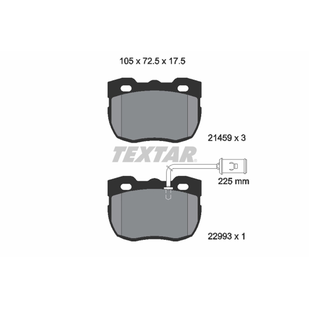 TEXTAR 2145905 Bremsbeläge + Sensor LAND ROVER Discovery 1 (LJ) ab Fgst. MA081992 vorne