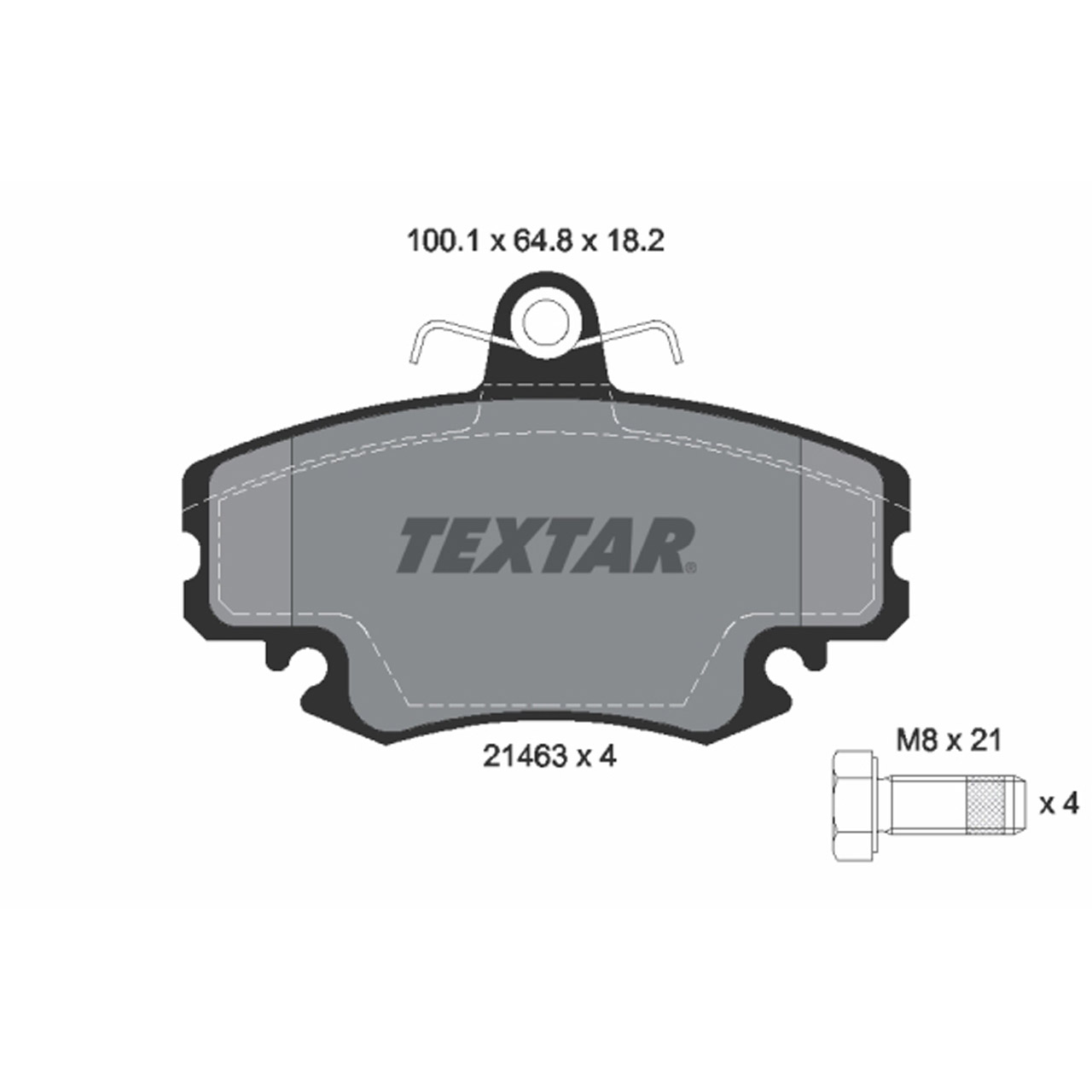 TEXTAR 2146306 Bremsbeläge RENAULT Clio 1 2 Megane 1 Rapid Super 5 Thalia 1 Twingo 1 vorne