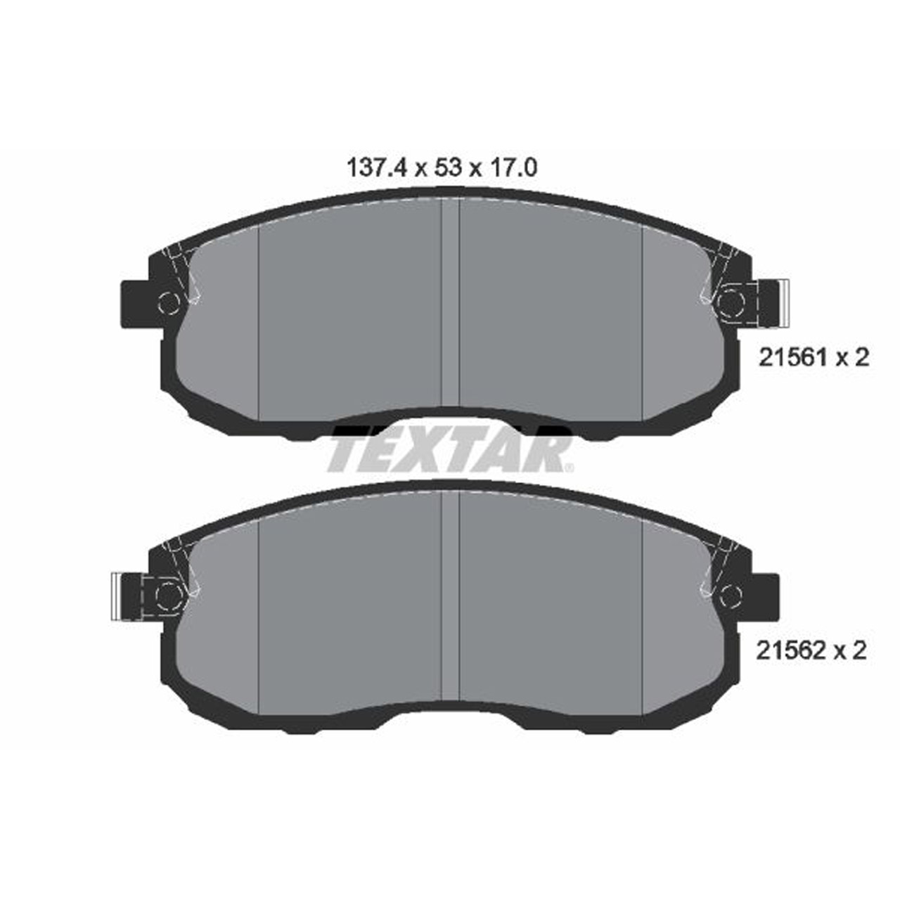 TEXTAR 2156201 Bremsbeläge NISSAN Juke F15 Maxima / QX 5 A33 Pulsar C13 Tiida C11 vorne