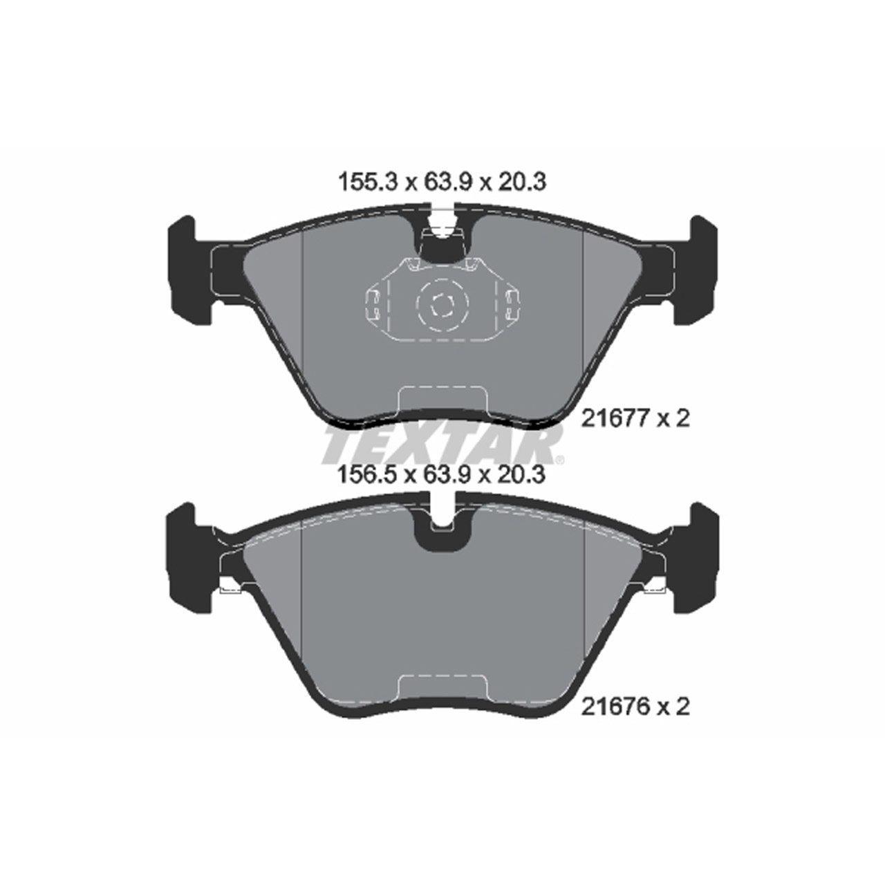 TEXTAR 2167703 Bremsbeläge BMW 5er E39 520i 523i 528i 535i 525tds bis 10.1996 vorne