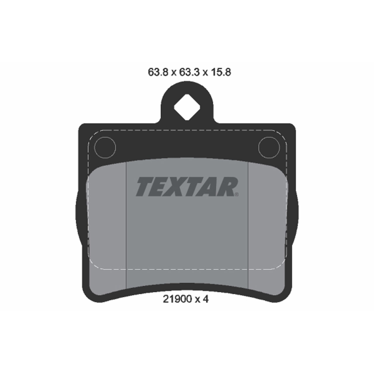 TEXTAR 2190003 Bremsbeläge MERCEDES C-Klasse W202 ab Fgst. A419829/F443893 hinten