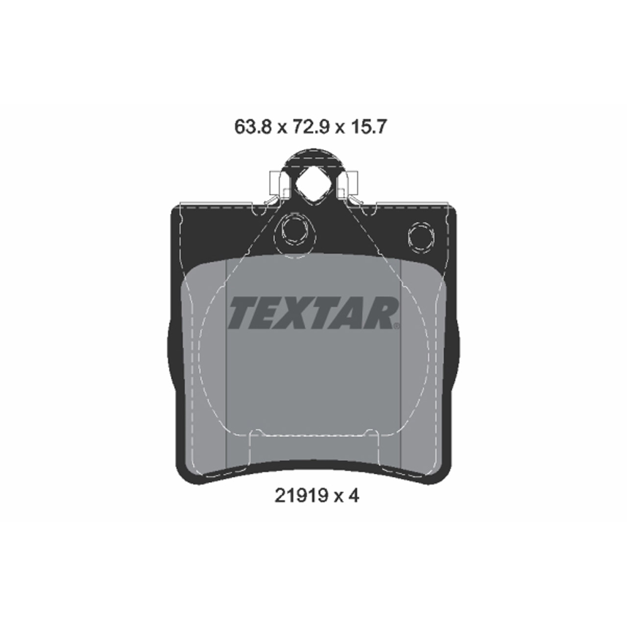 TEXTAR 2191903 Bremsbeläge MERCEDES W202 S202 C208 A208 S124 A124 C124 W210 R170 hinten