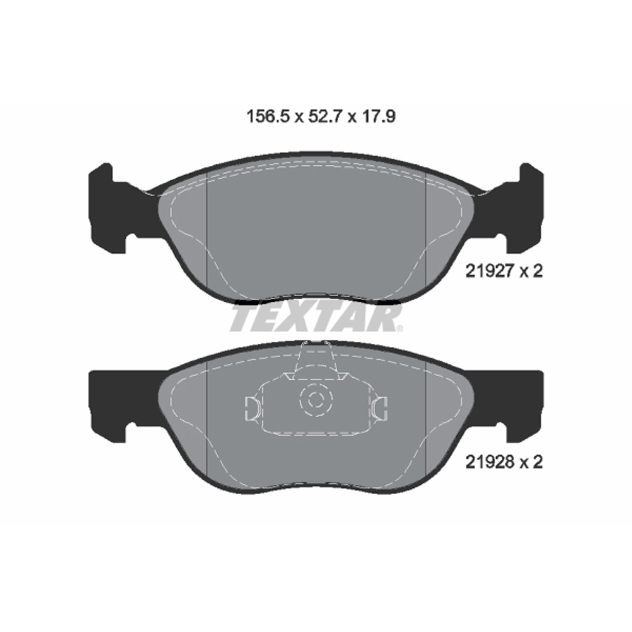 TEXTAR 2192703 Bremsbeläge FIAT Punto (176_) 1.4 GT Turbo ab 05.1997 (188_) vorne