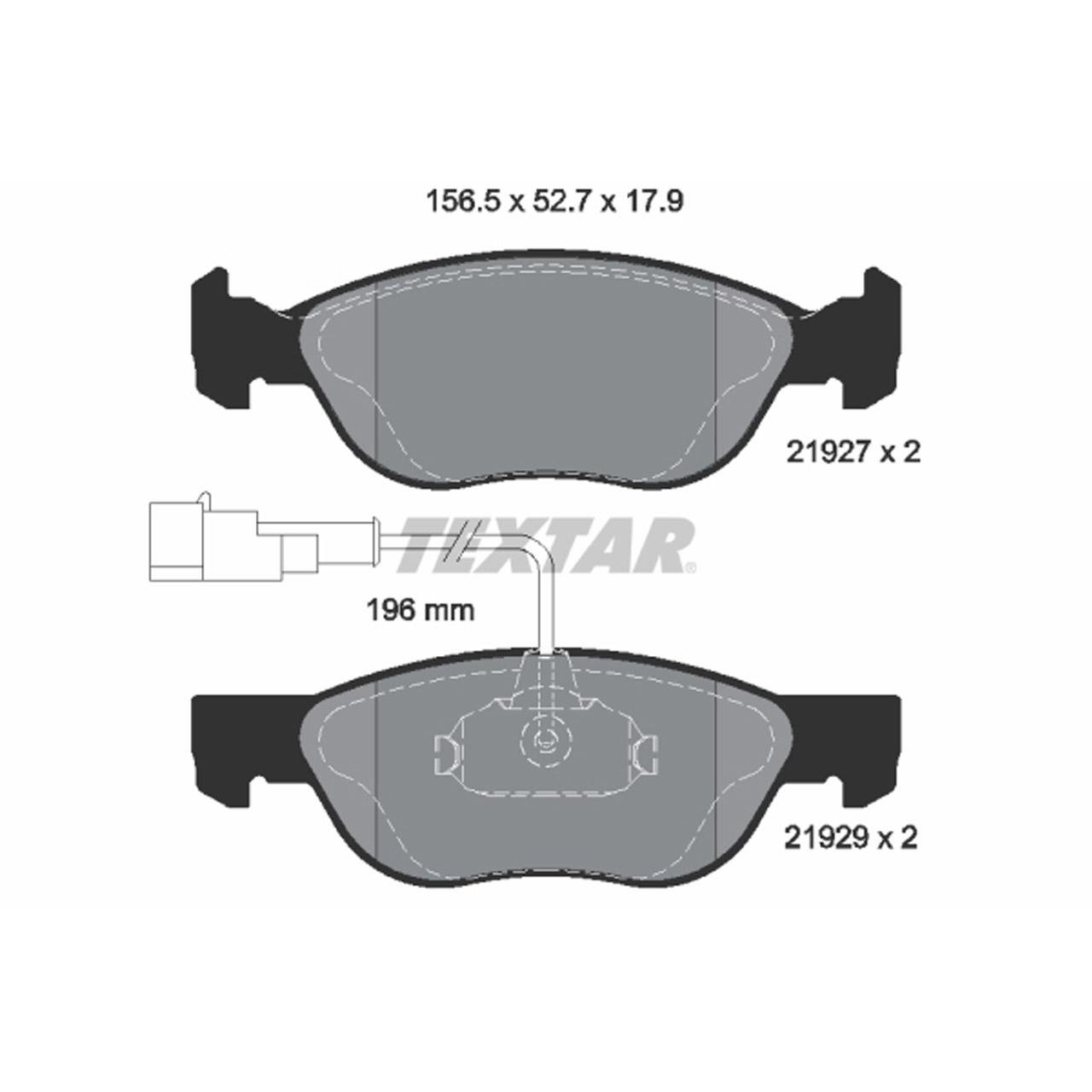 TEXTAR 2192901 Bremsbeläge + Warnsensor ALFA ROMEO 145 146 (930_) GTV Spider (916_) vorne