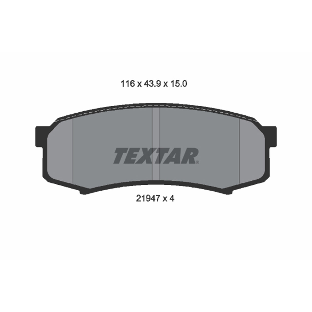 TEXTAR 2194701 Bremsbeläge Bremsklötze MITSUBISHI Pajero 4 langer Radstand hinten