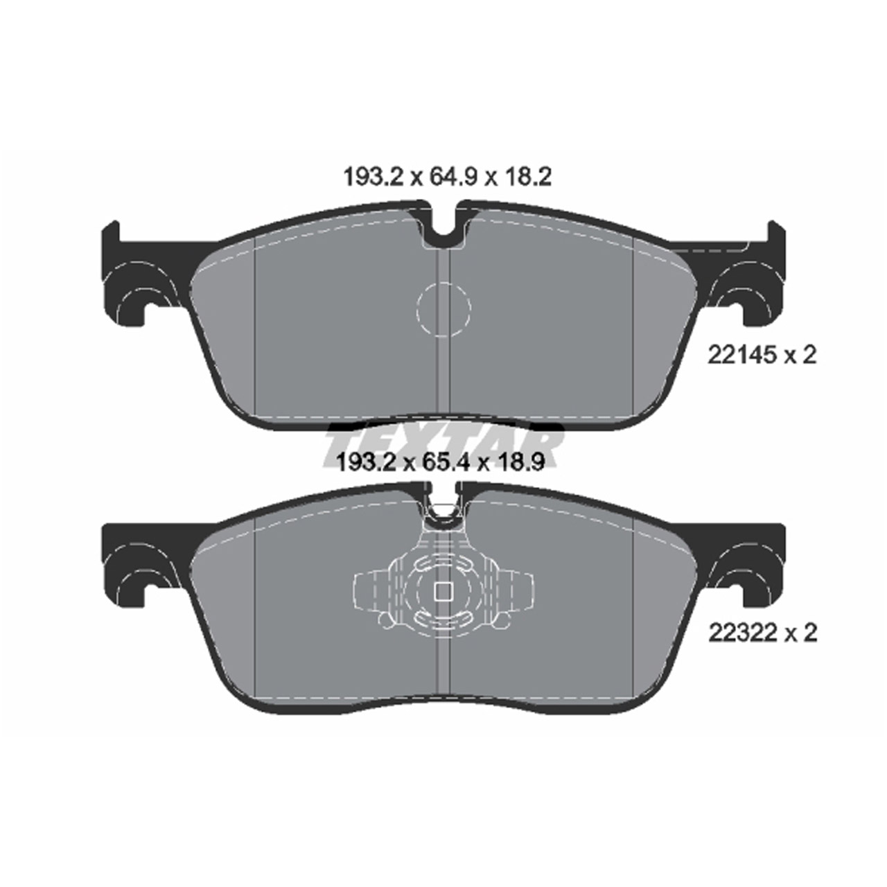 TEXTAR 2214501 Bremsbeläge LAND ROVER Range Rover Velar (L560) Jaguar F-Pace 17 Zoll vorne