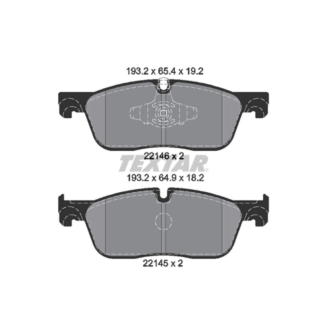 TEXTAR 2214601 Bremsbeläge LAND ROVER Range Rover Evoque (L538) (L551) 17 Zoll vorne