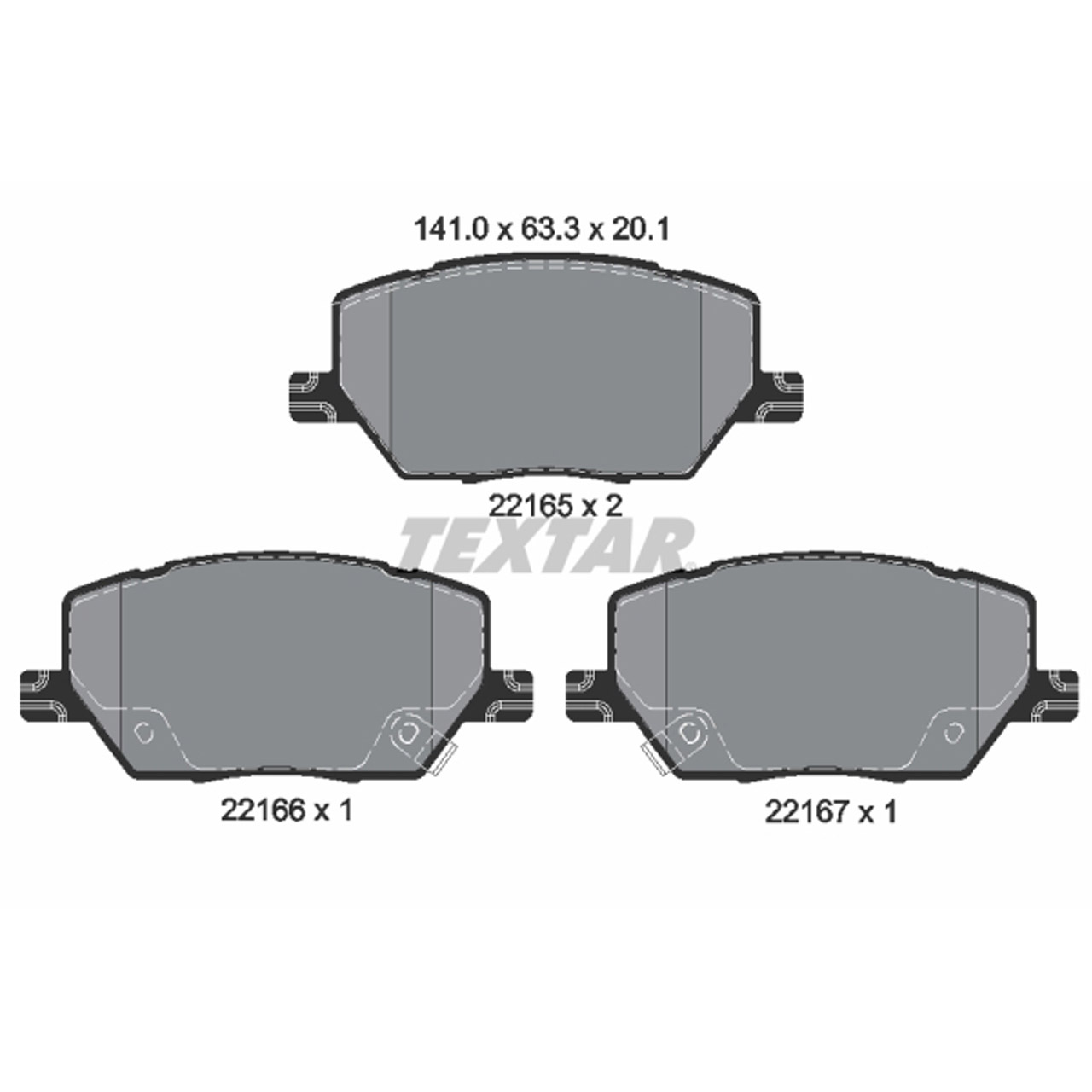 TEXTAR 2216501 Bremsbeläge Bremsklötze FIAT 500X (334_) JEEP Compass Renegade vorne