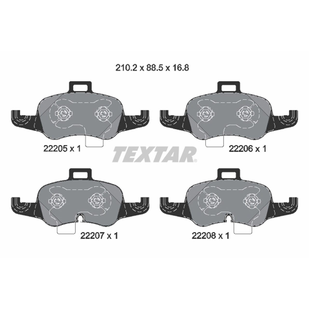 TEXTAR Bremsscheiben + Bremsbeläge + Sensor AUDI TT (FV) PR-1LK/1LH/1LW vorne