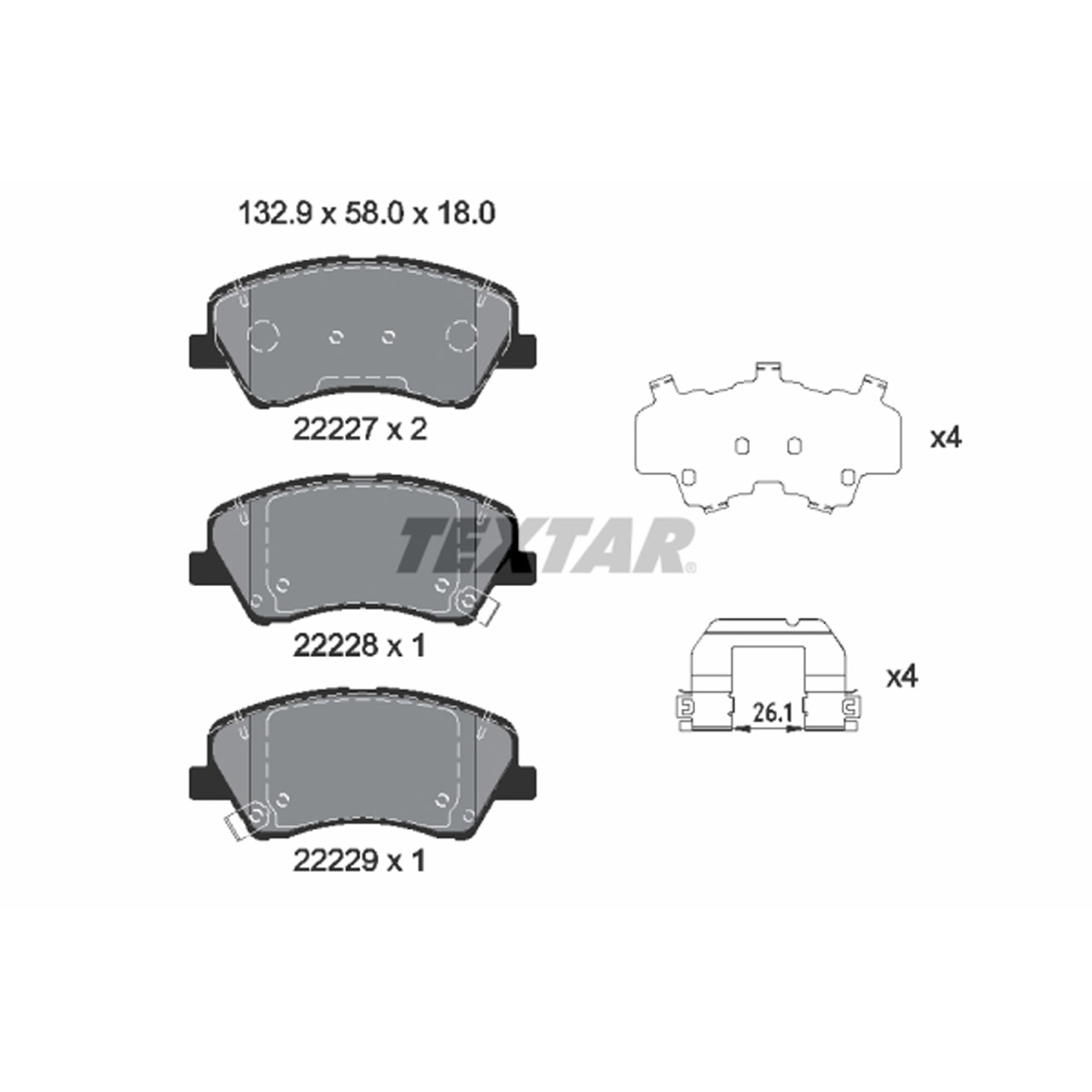 TEXTAR 2222701 Bremsbeläge Bremsklötze HYUNDAI Bayon BC3 i20 III KIA Rio 3 4 Stonic vorne