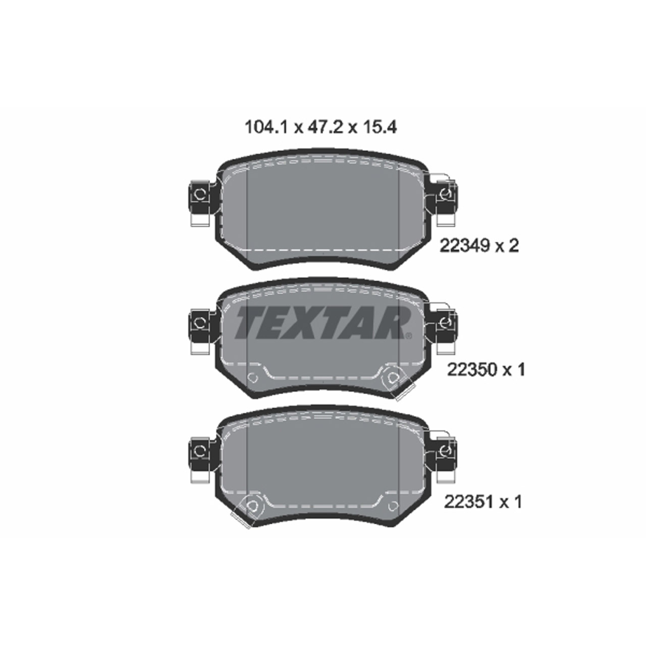 TEXTAR 2234901 Bremsbeläge MAZDA 6 (GJ, GL) mit elektrischer Feststellbremse hinten