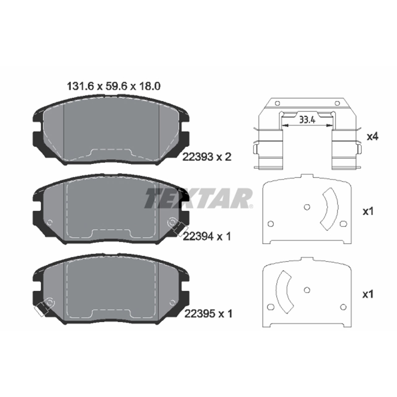 TEXTAR Bremsen Set Bremsscheiben + Bremsbeläge HYUNDAI Tucson (JM) ab 01.2008 vorne