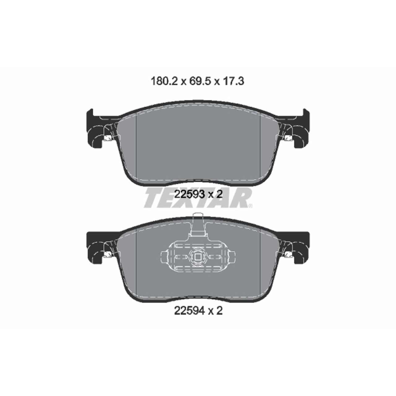 TEXTAR 2259301 Bremsbeläge CITROEN FIAT OPEL Vivaro C Zafira Life PEUGEOT TOYOTA vorne