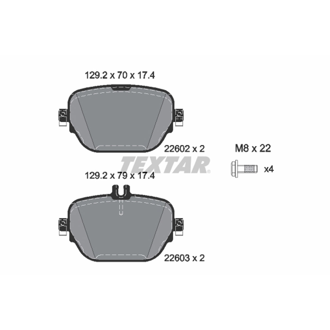 TEXTAR 2260201 Bremsbeläge MERCEDES CLS C257 E-Klasse W213 S213 C/A238 N293 X/C253 hinten