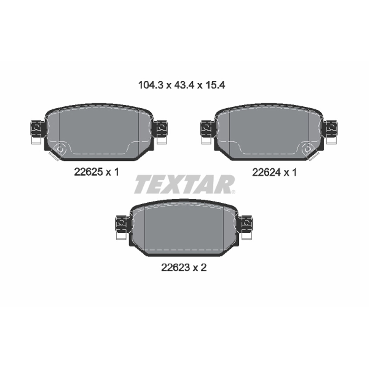 TEXTAR 2262301 Bremsbeläge Bremsklötze MAZDA 3 (BM, BN) CX-3 (DK) ab 02.2018 hinten