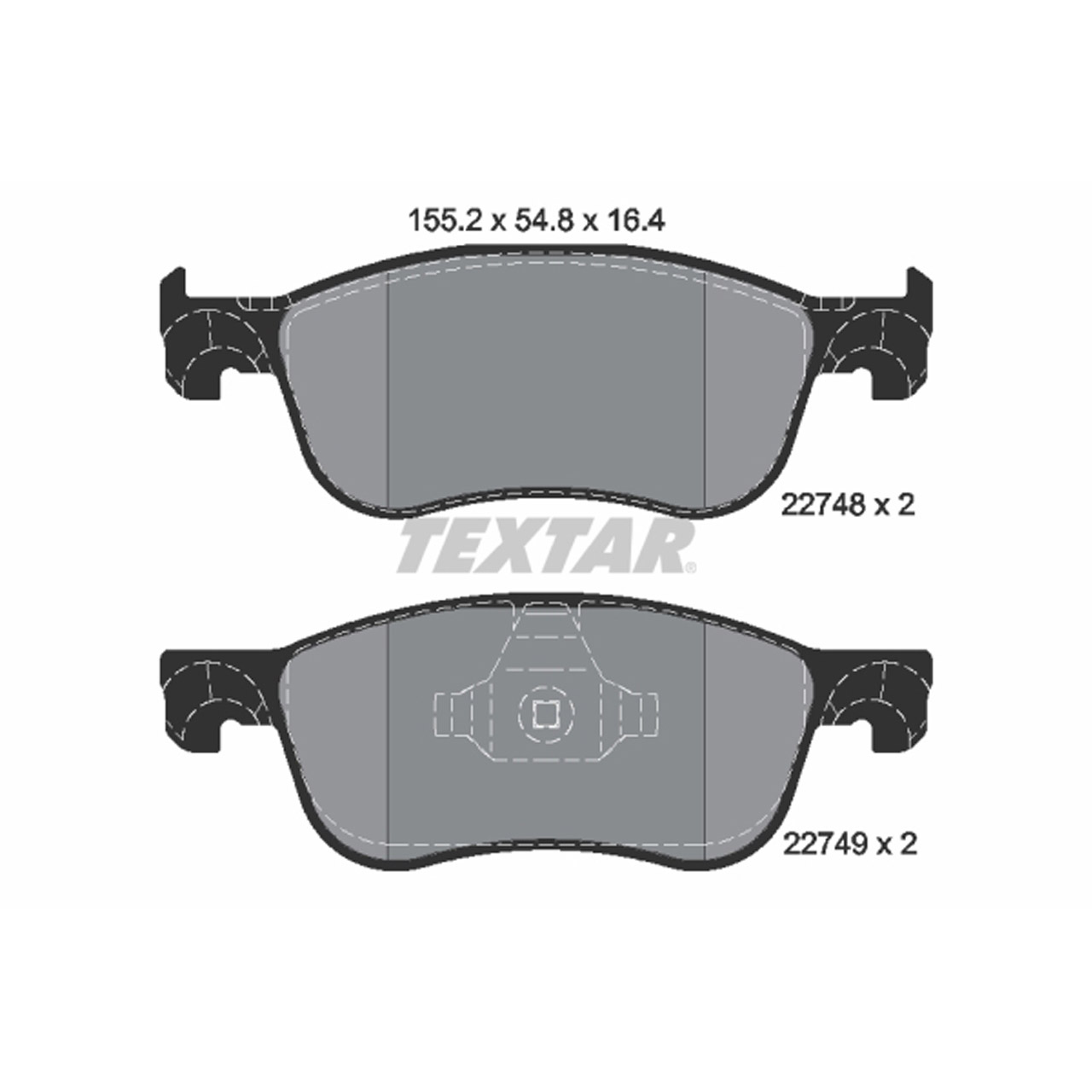 TEXTAR 92292703 Bremsbeläge FORD Fiesta 7 MK7 1.0 EcoBoost 1.1 1.5 ST 1.5 TDCi vorne