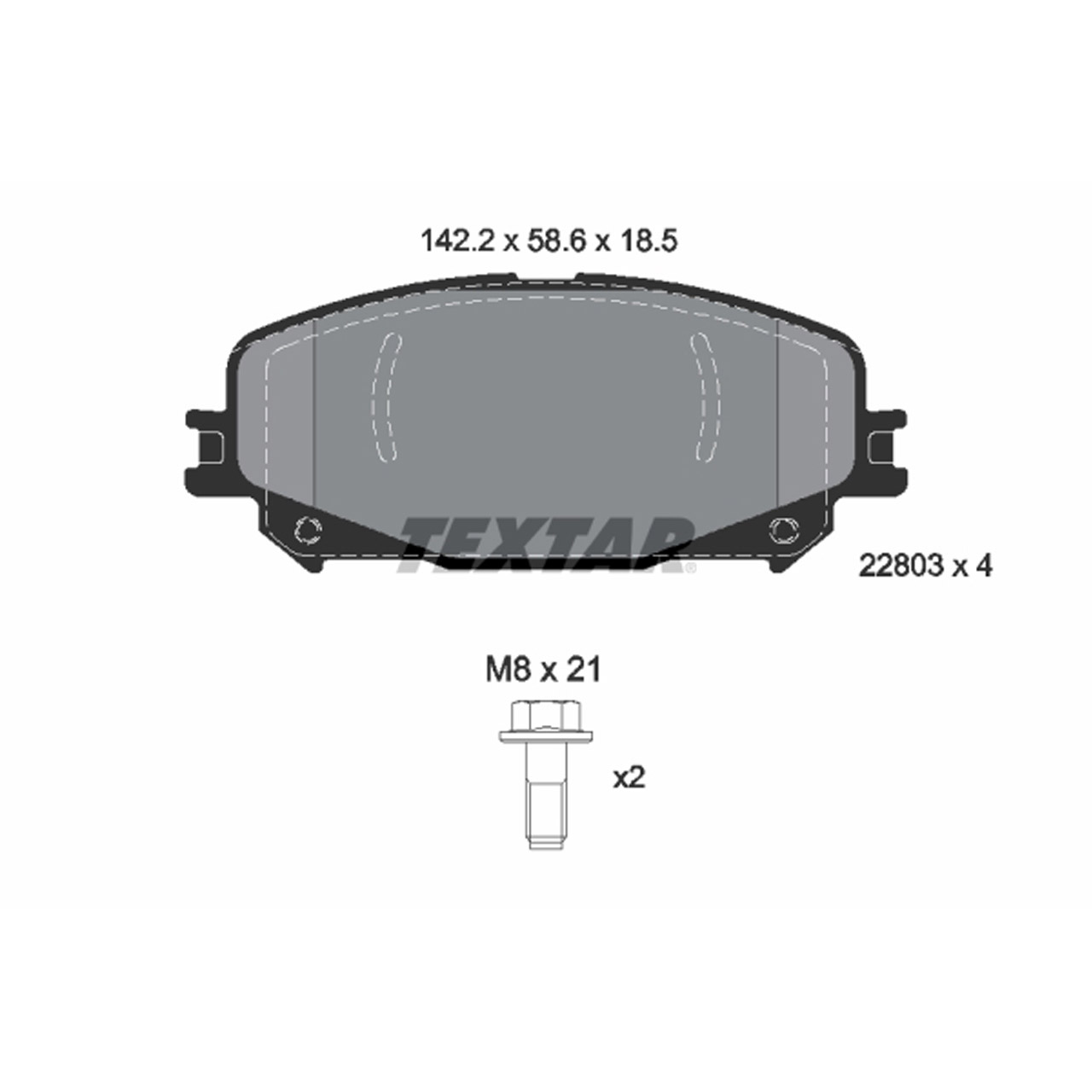 TEXTAR 2280301 Bremsbeläge RENAULT Captur 2 Espace 5 Megane 4 Scenic 4 Talisman vorne