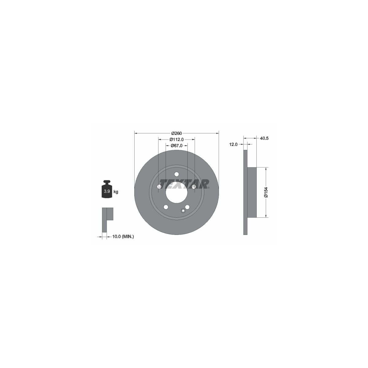 TEXTAR 2314402 Bremsbeläge MERCEDES C-Klasse W203 S203 CL203 CLK C209 A209 SLK R171 vorne