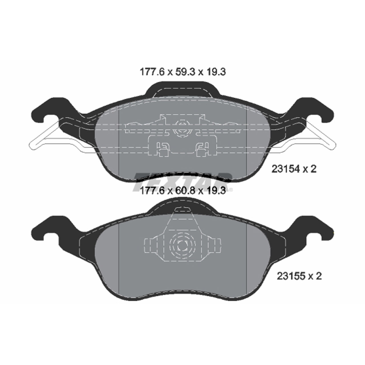 TEXTAR 2315402 Bremsbeläge Bremsklötze FORD Focus 1 MK1 1.4-2.0 16V 1.8 DIESEL vorne