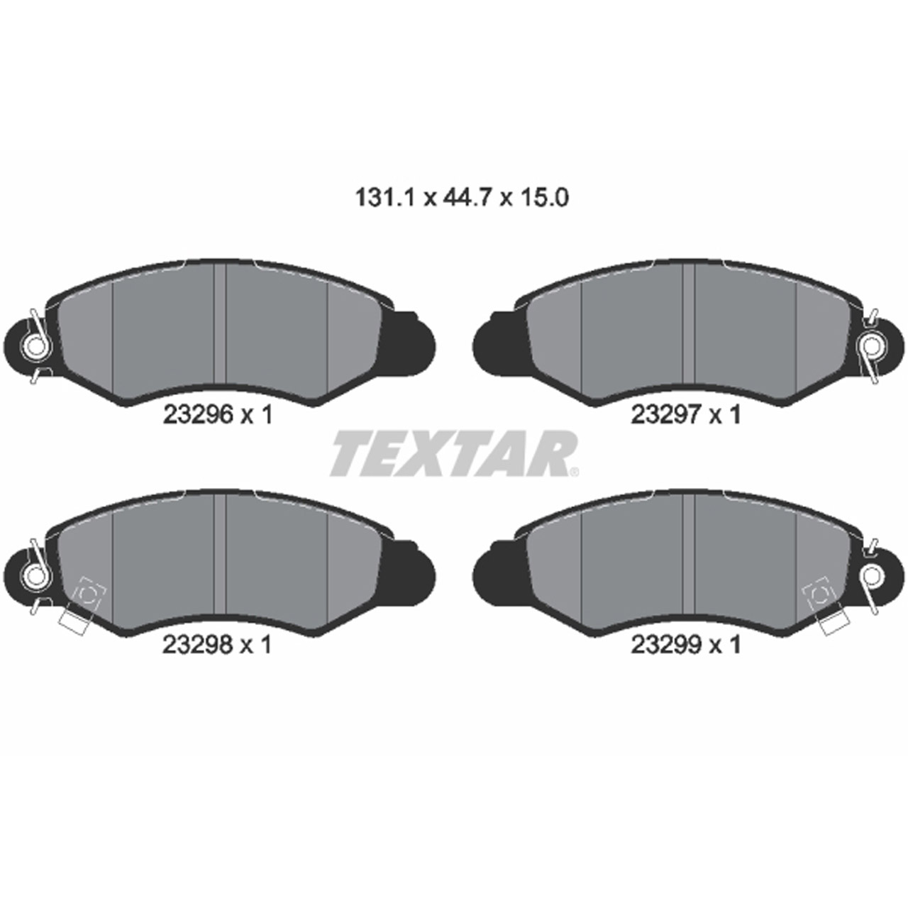 TEXTAR 2329601 Bremsbeläge Bremsklötze Bremsbelagsatz SUZUKI Swift 2 ab Fgst. 320340 vorne