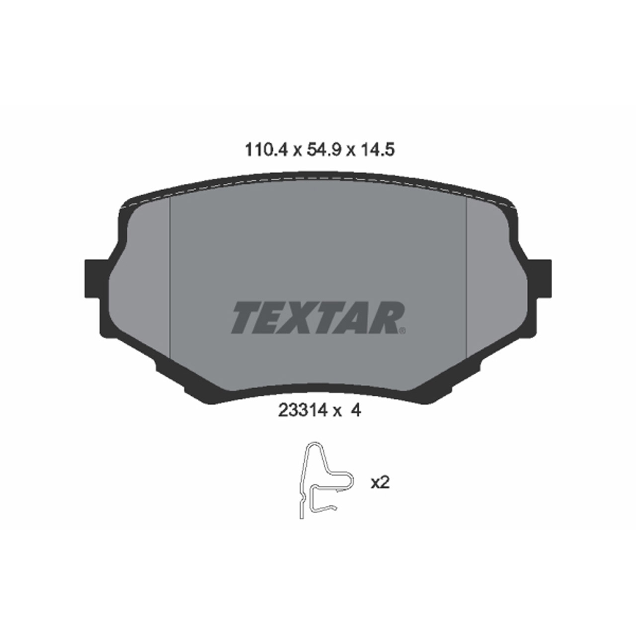 TEXTAR 2331401 Bremsbeläge Bremsklötze Bremsbelagsatz SUZUKI Grand / Vitara vorne