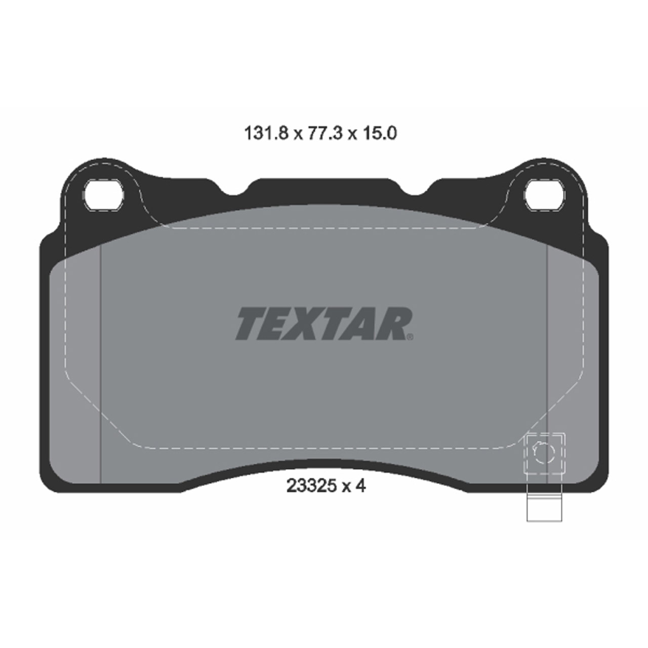 TEXTAR 2332501 Bremsbeläge HONDA Civic 9 (FK) Type R TESLA Model S (5YJS) X (5YJX) vorne