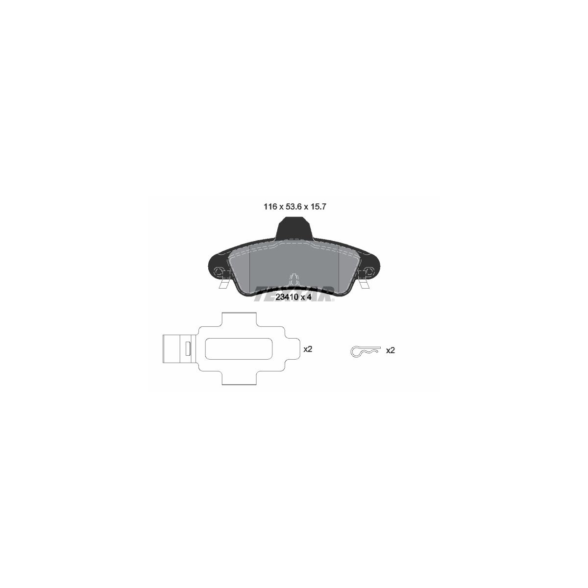 TEXTAR 2341007 Bremsbeläge Bremsklötze FORD Cougar Mondeo 1 2 MK1 MK2 Mondeo 1 2 hinten