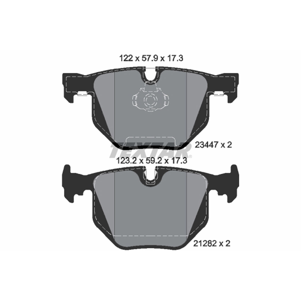 TEXTAR 2344702 Bremsbeläge Bremsklötze BMW 7er E65 E66 E67 730i 735i 730d hinten