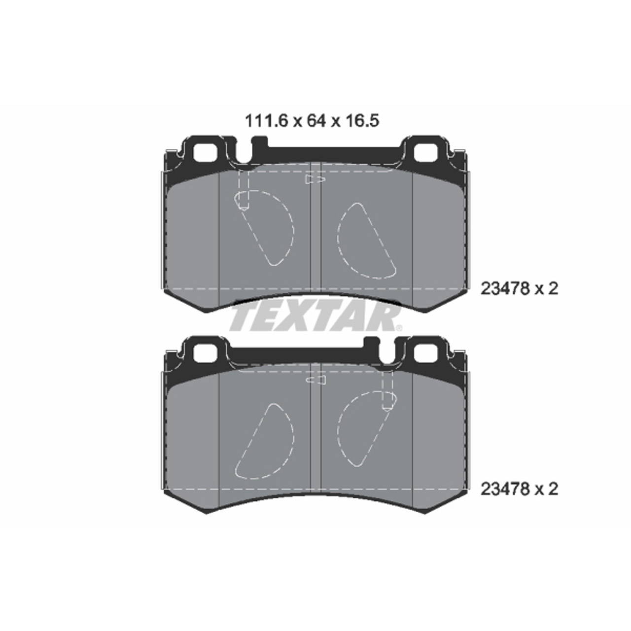 TEXTAR 2347801 Bremsbeläge MERCEDES C219 W211 S211 E55AMG W220 W221 C216 R230 R199 hinten