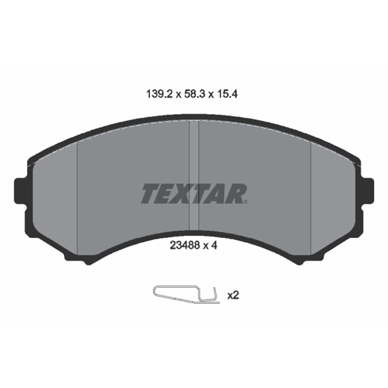 TEXTAR 2348801 Bremsbeläge Bremsklötze MITSUBISHI Grandis (NA_W) Pajero 3 4 vorne