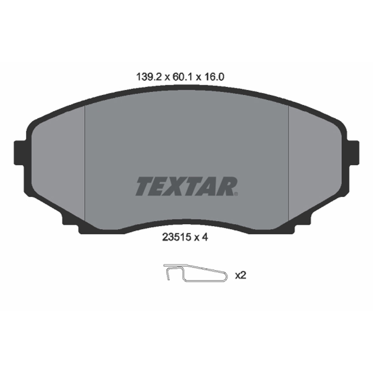 TEXTAR 2351501 Bremsbeläge MAZDA E Kasten (SR2) ab 08.1999 MPV I (LV) II (LW) vorne