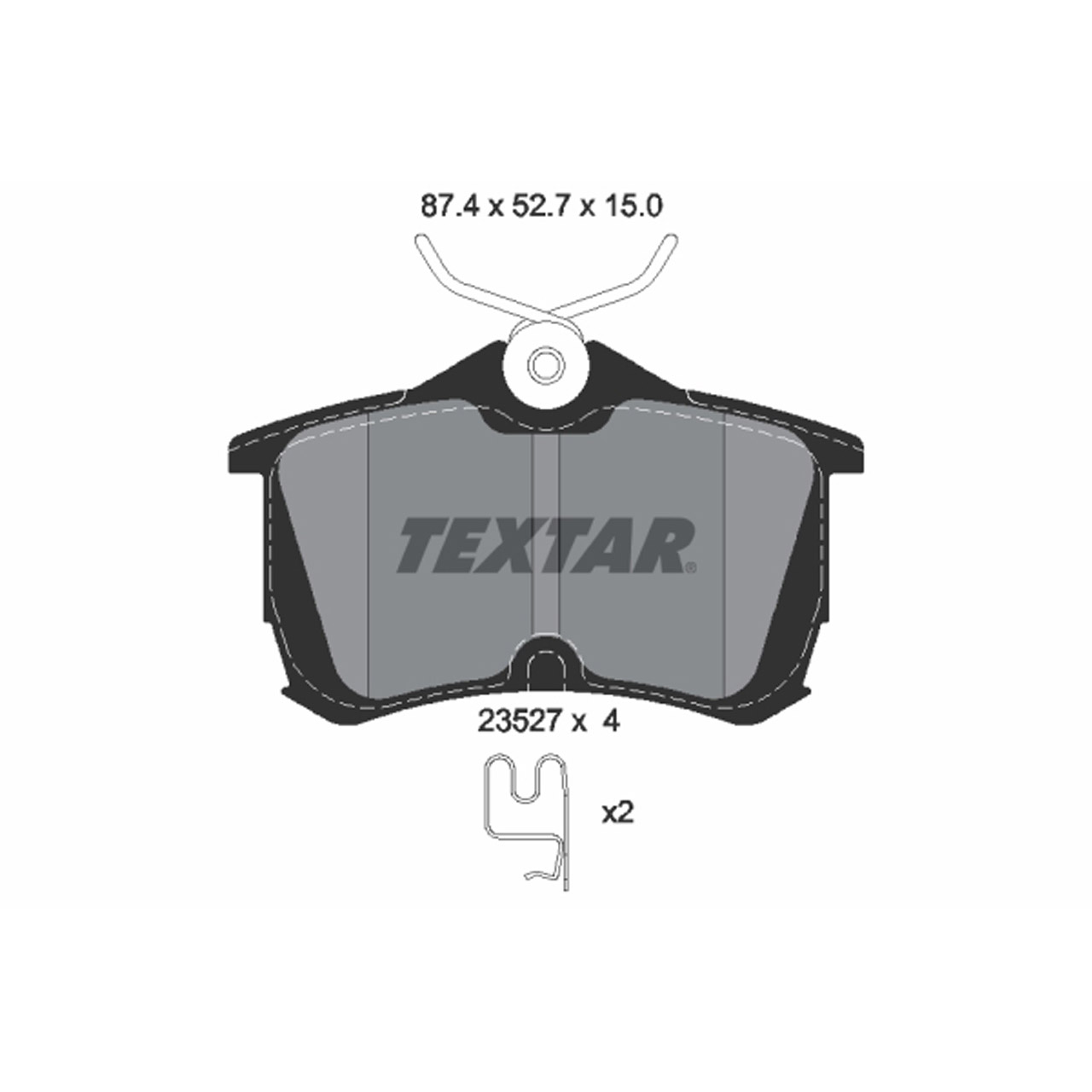 TEXTAR 2352701 Bremsbeläge Bremsklötze Bremsbelagsatz HONDA Accord 6 7 hinten