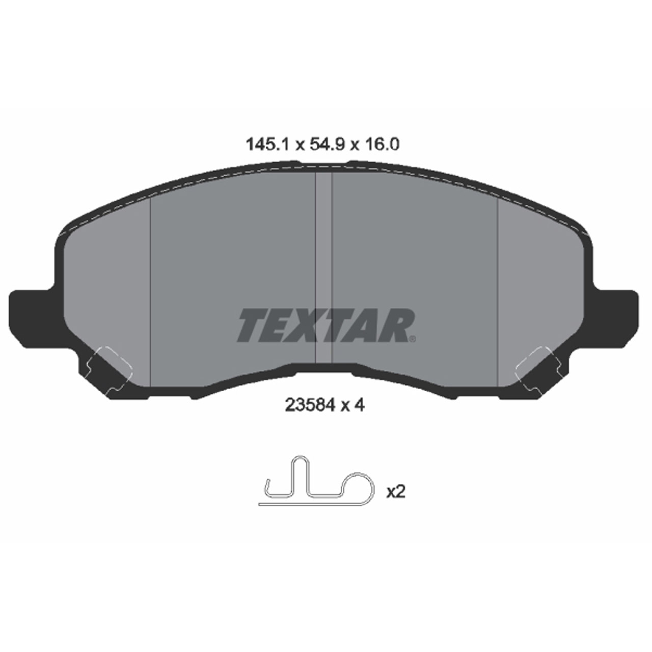 TEXTAR 2358401 Bremsbeläge CHRYSLER CITROEN DODGE JEEP MITSUBISHI PEUGEOT vorne