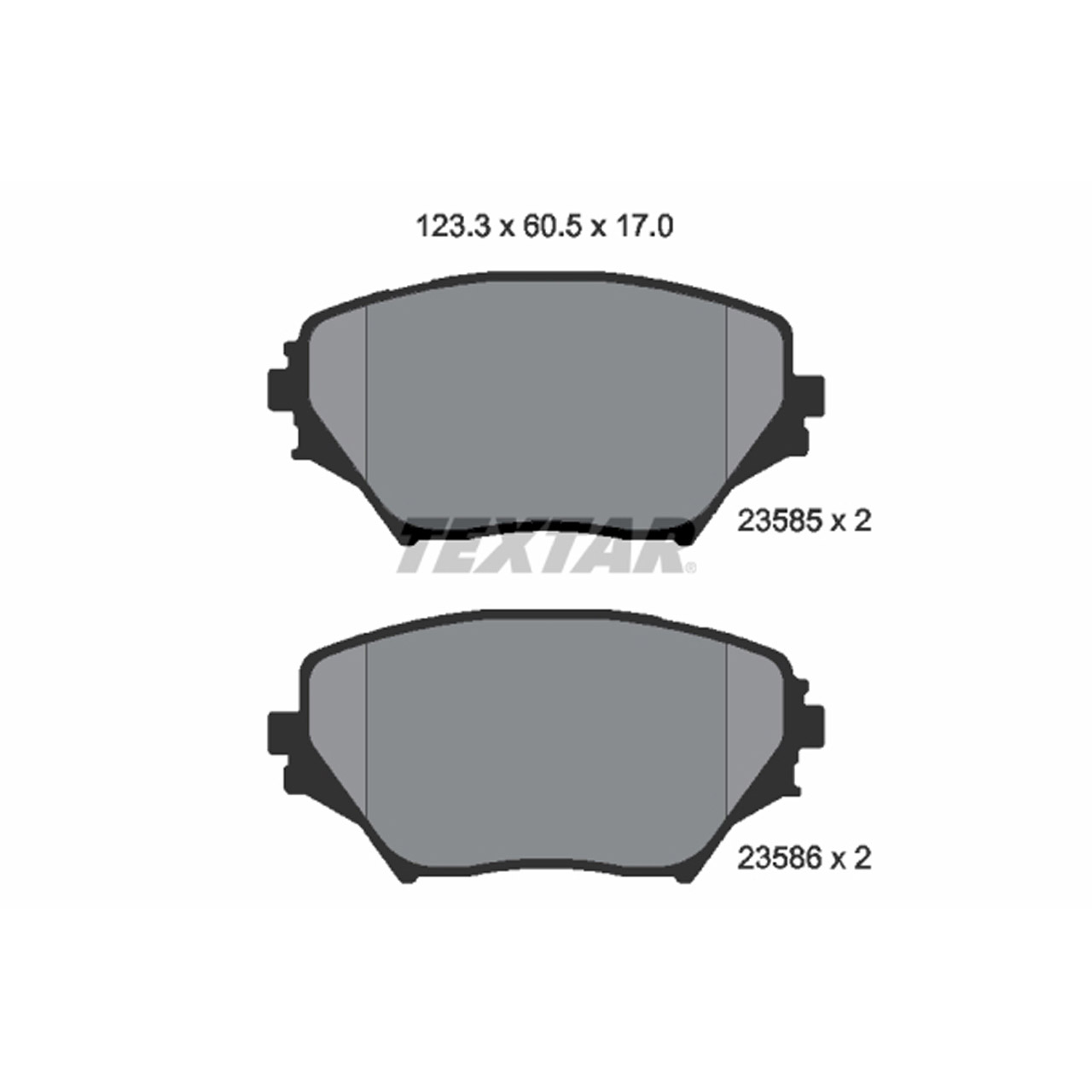 TEXTAR 2358501 Bremsbeläge Bremsklötze TOYOTA Rav 4 II (_A2_) 1.8 2.0 / D vorne