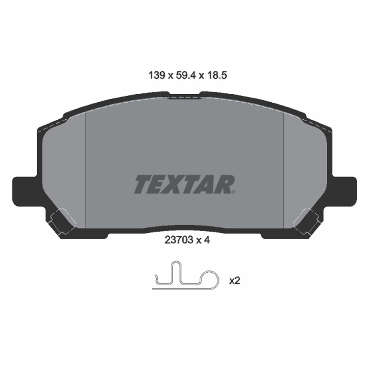 TEXTAR 2370301 Bremsbeläge Bremsklötze LEXUS RX (MCU15) 300 AWD 201 PS bis 07.2001 vorne