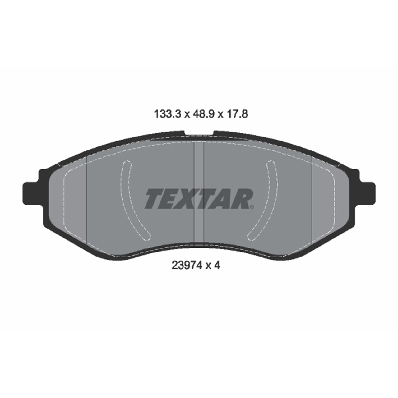 TEXTAR 2397401 Bremsbeläge Bremsklötze CHEVROLET / DAEWOO Aveo Kalos mit 256mm vorne