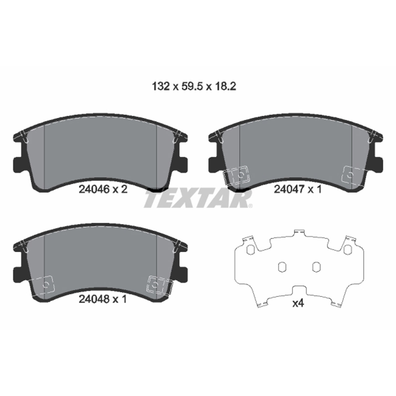 TEXTAR 2404601 Bremsbeläge Bremsklötze Bremsbelagsatz MAZDA 6 (GG GY) mit 283mm vorne