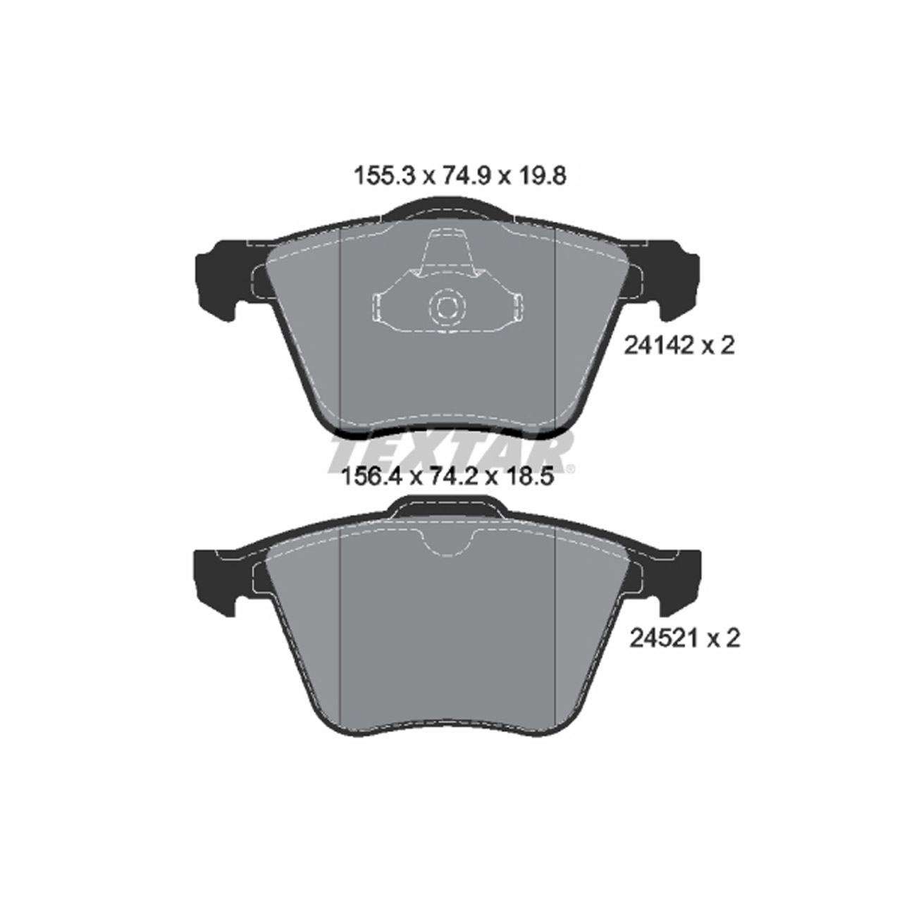 TEXTAR 2414201 Bremsbeläge FORD Galaxy S-Max WA6 VOLVO S60 II S80 II V60 I V70 III vorne