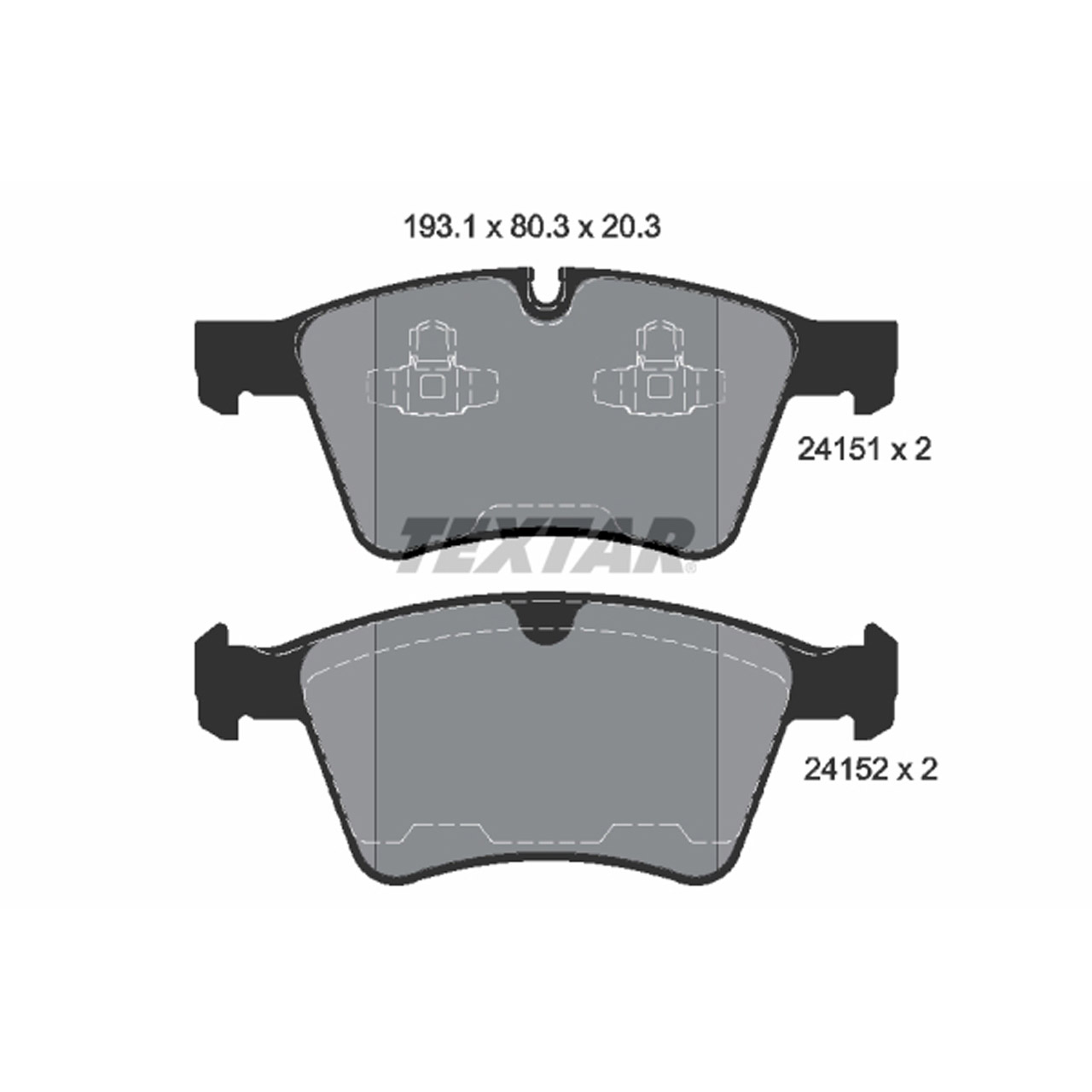 TEXTAR 2415101 Bremsbeläge Bremsklötze MERCEDES GL-/M-/R-Klasse X164 W164 W251 V251 vorne